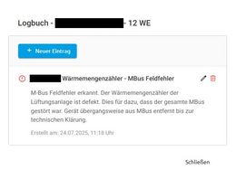 Logbuch technischer Support